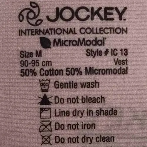 tagless printing on jockey undergarment