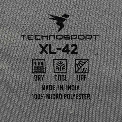 Pad printing on T shirt neck label