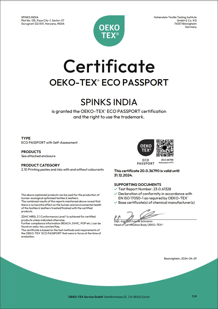 ECO-PASSPORT by OEKO-TEX